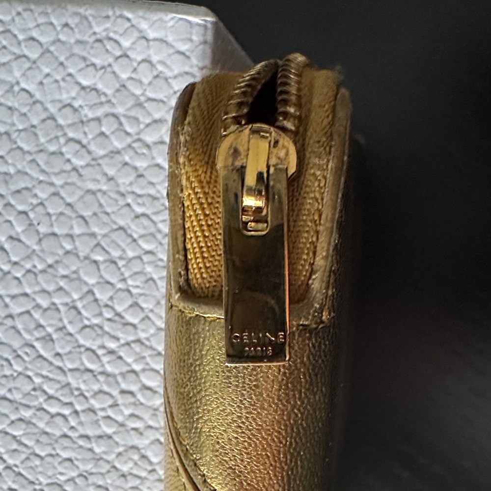 Celine Gold and Tan Wallet - Picture 6 of 7